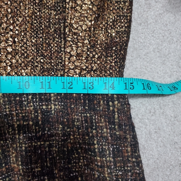 BADGLEY MISCHKA bronze top and wool skirt dress. Size 8 but seems a bit smaller - Picture 14 of 15